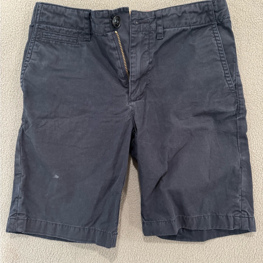 Burberry Kids Black Flat Front Shorts Classic Style